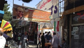 The campaign headquarters of presidential hopeful Mohammad Baqer Qalibaf in the Iranian city of Neishabour. Credit: Djavad Salehi-Isfahani